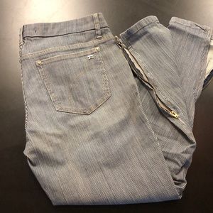 Joe’s Jeans 29 railroad stripe zip ankle